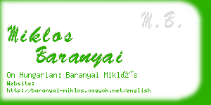 miklos baranyai business card